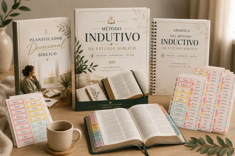 Sistema completo con planner, método inductivo, pestañas y Biblia organizada